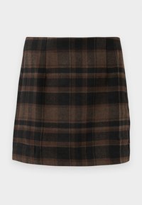 VMSIMMA SHORT CHECK SKIRT - Minirok - chocolate torte