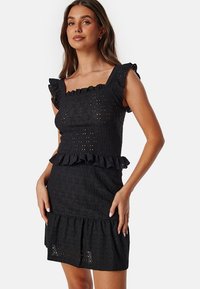 BRODERIE - Gonna a campana - black