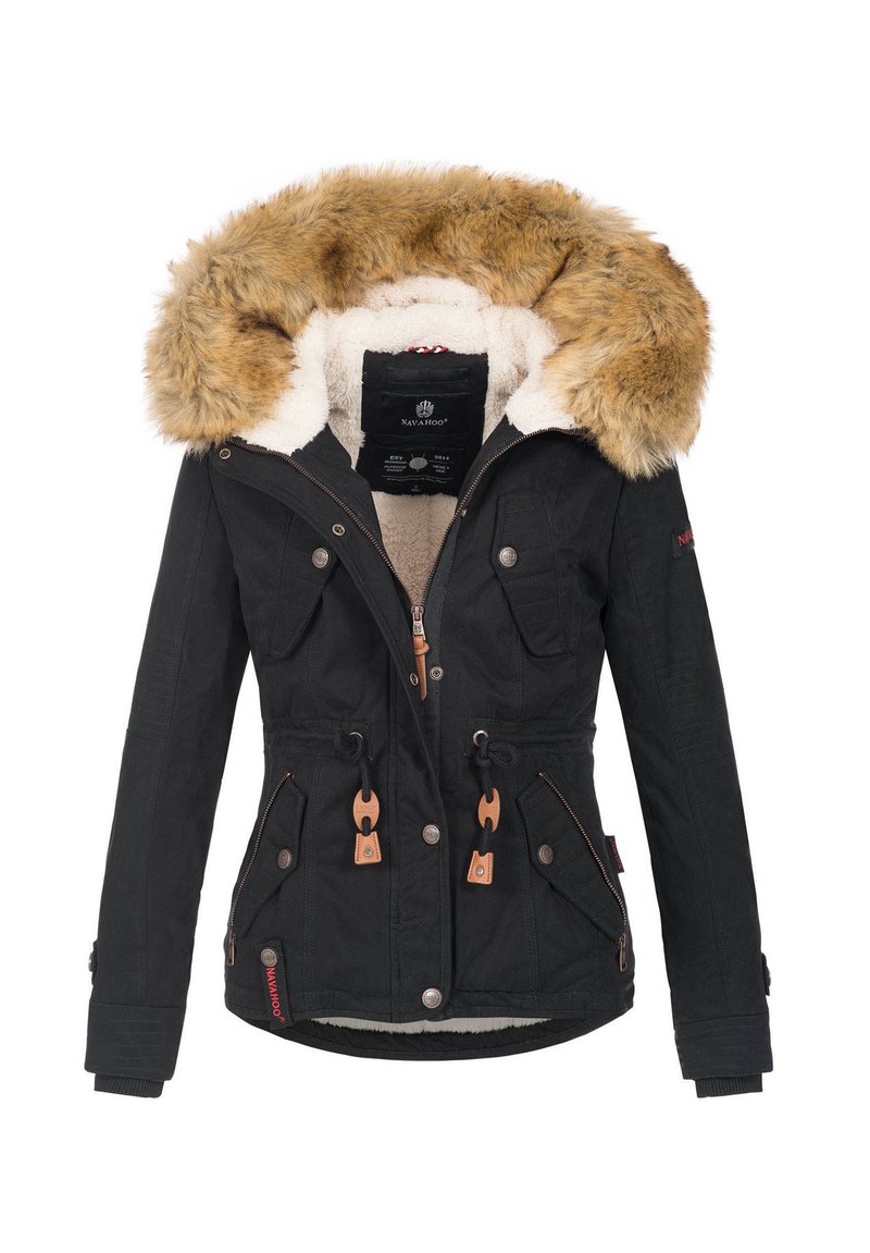 Jacke Warmer Winter Mantel Fur Navahoo Adele Schwarz Navahoo Damen