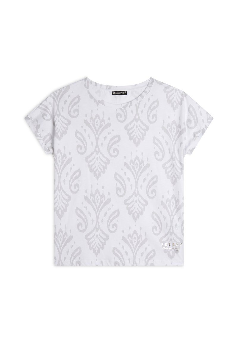 Freddy Camiseta estampada - allover ikat white