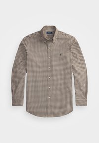 CUSTOM FIT PLAID TWILL SHIRT - Shirt - brown/cream