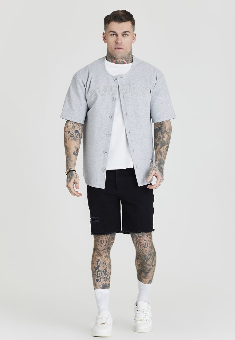 Herren Freizeithemden | SIKSILK RETRO ELITE BASEBALL Hemd mottle grey/grau-meliert - BW73660 Herren Freizeithemden | SIKSILK RETRO ELITE BASEBALL Hemd mottle grey/grau-meliert - BW73660