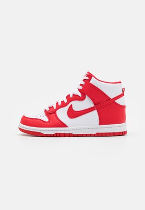 DUNK UNISEX - Visoki športni copati - white/university red