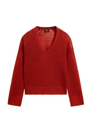 V-NECK - Jumper - red