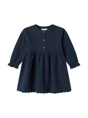 DAGMARA SCALLOP - Skjortekjole - dark blue stripe