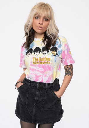 Paradiso Clothing THE BEATLES YELLOW SUBMARINE HEADS & APPLE BONKERS - Print T-shirt - white