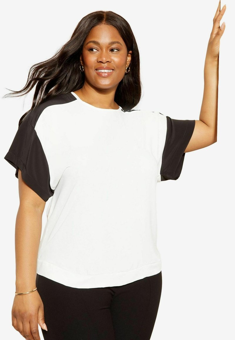 Curves Like These SHORT SLEEVE ROUND NECK  - REGULAR FIT - Bluză - white