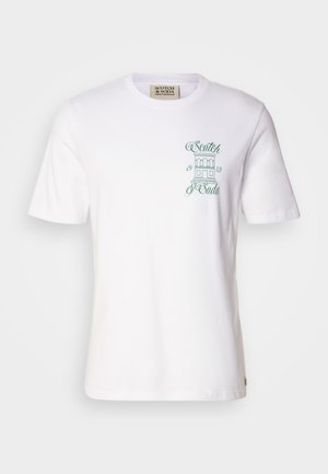 Scotch & Soda LEFT CHEST ARTWORK - Print T-shirt - white