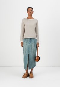 TOM TAILOR PULLOVER WITH BUBBLE STRUCTURE - Pullover - soft taupe