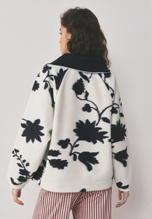 Next REGULAR FIT - HALF ZIP - Fleece jumper - black/white floral