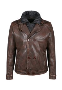 RURIK - Giacca di pelle - choco brown