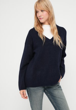 AIRY V NECK - Pullover - navy uniform