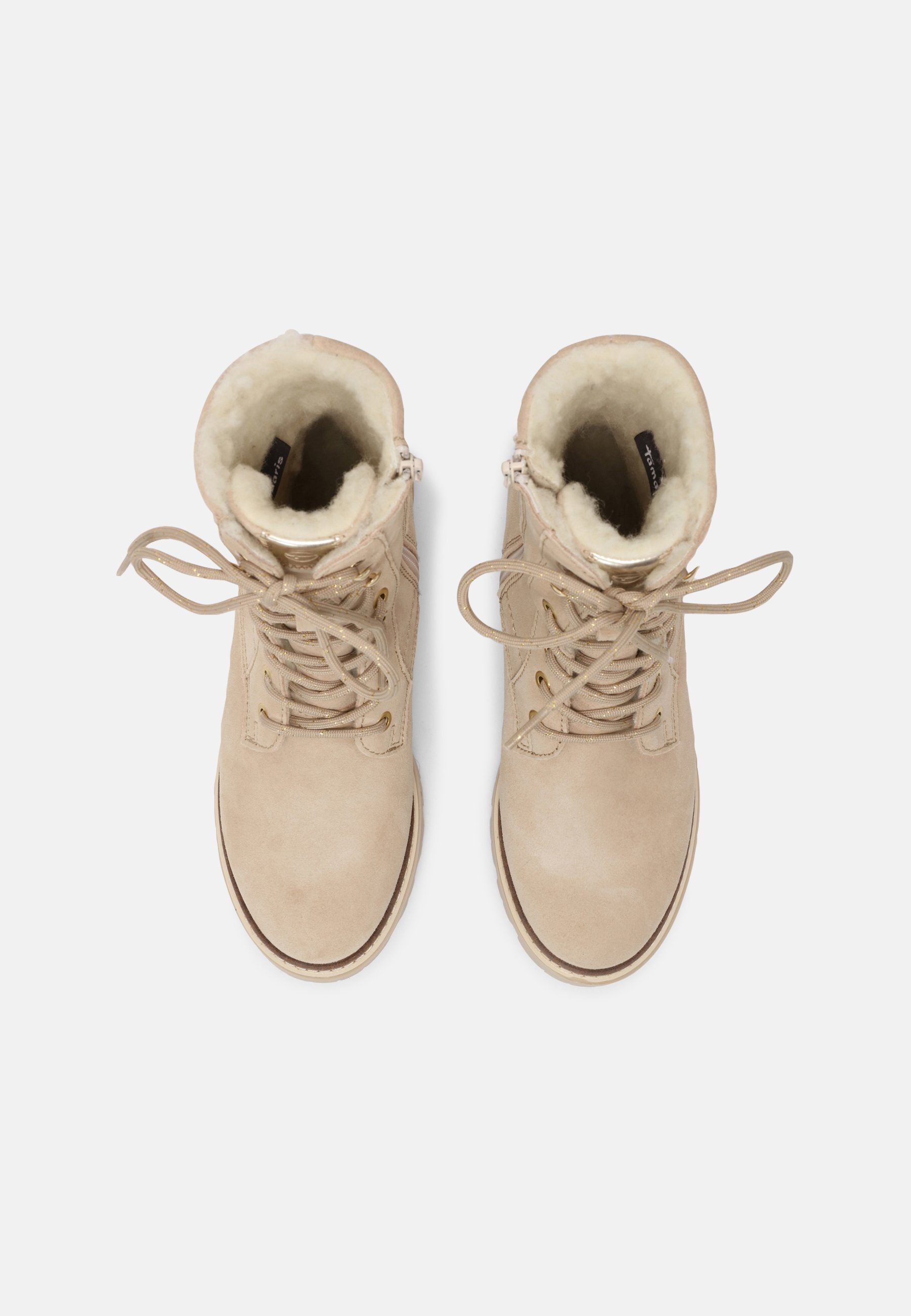 Tamaris Veterboots - cream/crème - Zalando.nl