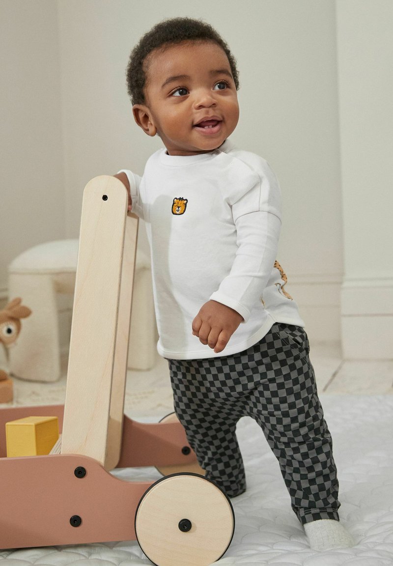 Next SET - REGULAR FIT - Broek - black white