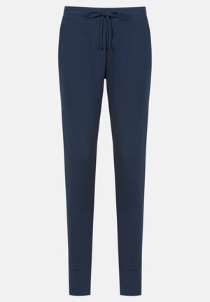 Marineblaue Jogginghosen aus weichem Material, mit einem elastischen Taillenbund und Kordelzug sowie schmal zulaufenden Beinen für eine bequeme Passform.