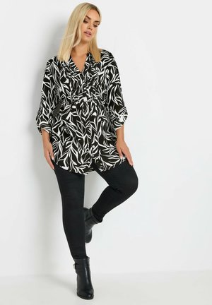 Button-down blouse - black