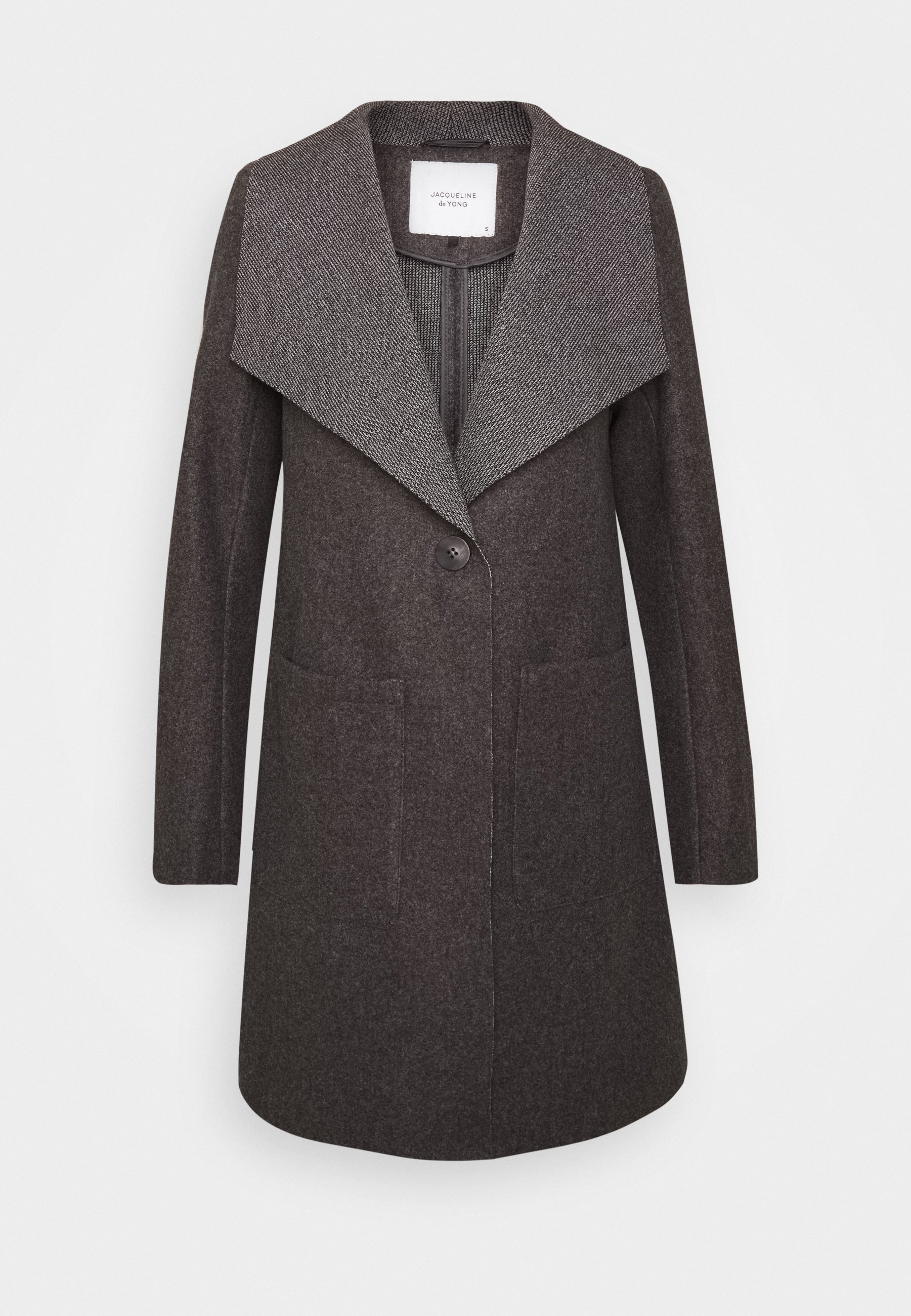 JDYSANNA DRAPY CARCOAT Halflange jas dark grey melange JDYSANNA DRAPY CARCOAT Halflange jas dark grey melange