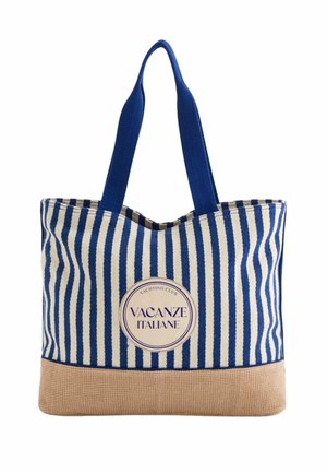 Shopping bag - beige blue