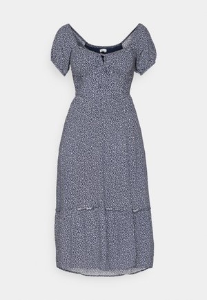 Hollister Co. Hollister Sofia Side-Smocked Midi Dress - Vestido largo - blue floral update