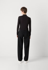 Tommy Jeans ZIP HIGH NECK CARDIGAN - Cardigan - black