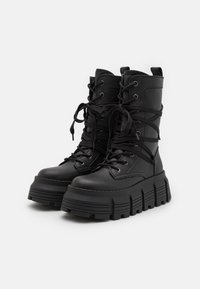Buffalo AVA LACE UP - Fűzős bokacsizmák - black