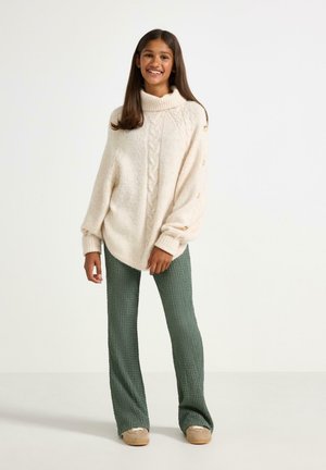 Lindex, LINDEX CRINKLED TROUSERS WITH SMOCK WAIST LINDEX - Leggings - Trousers - khaki