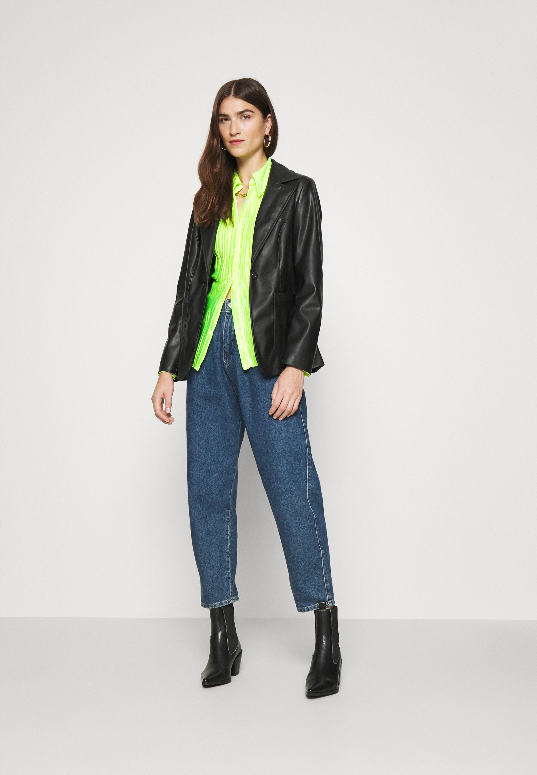 Who What Wear PLISSE Skjorte acid green Zalando.no Who What Wear PLISSE Skjorte acid green Zalando.no