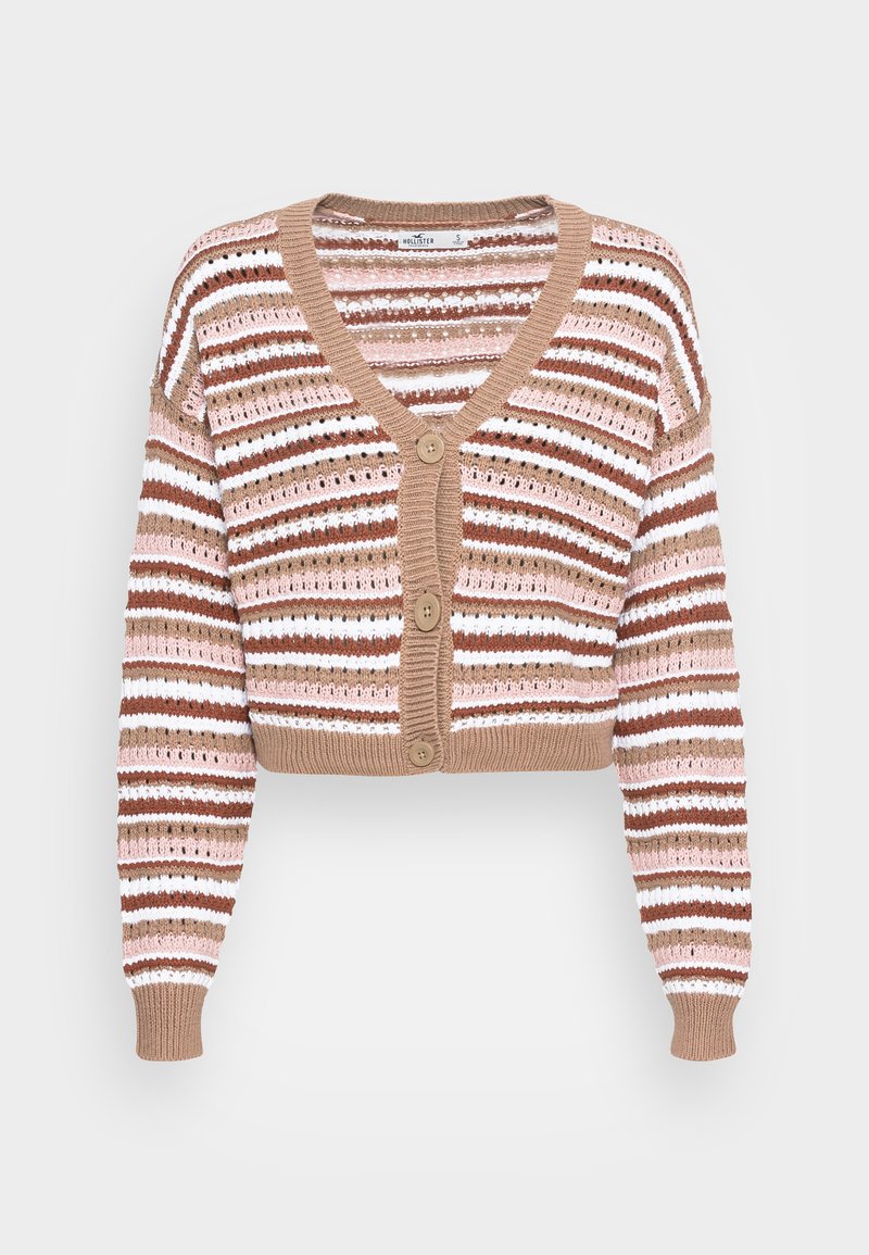 Damen Strickjacken | Hollister Co. CARDI STRIPE Strickjacke multi stripe/braun - NM12730 Damen Strickjacken | Hollister Co. CARDI STRIPE Strickjacke multi stripe/braun - NM12730