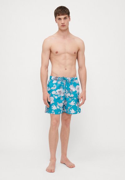 Versace SWIM GOLFO LAVACANZA ALL OVER - Short de bain - dark sea green/silver grey