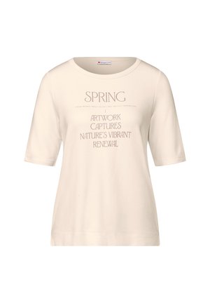 MIT GLÄNZENDEM WORDING - T-shirts print - weiß