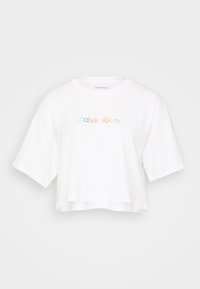 BOXY CROP PRIDE TEE - Bluză de pijama - classic white