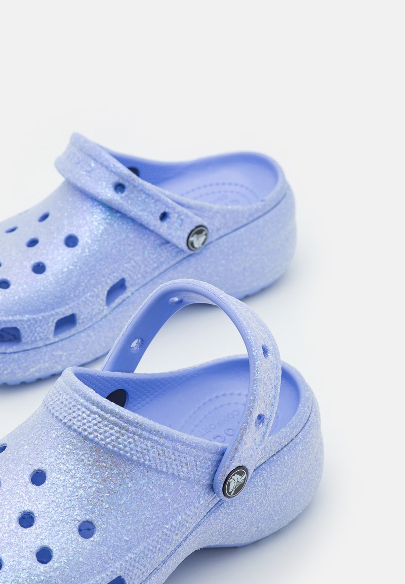platform glitter crocs
