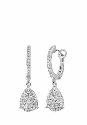PAVE SET TEARDROP - Korvakorut - silver-coloured