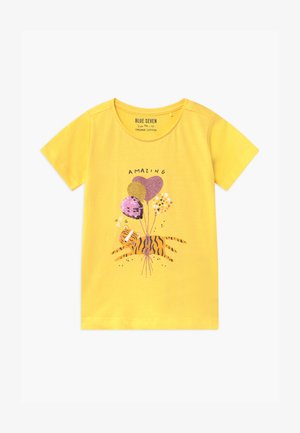 SMALL GIRLS BALLOON TIGER - Triko s potiskem - stroh