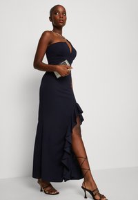 WAL G. SOYA ONE SHOULDER RUFFLE MAXI DRESS - Alkalmi viselet - navy blue