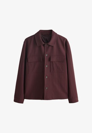 Next, REGULAR FIT - SMART TEXTURED TWIN POCKET SHACKET . - Summer jacket - burgundy red