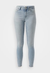 ONLBLUSH LIFE MID RAW - Jeans Skinny Fit - light blue denim