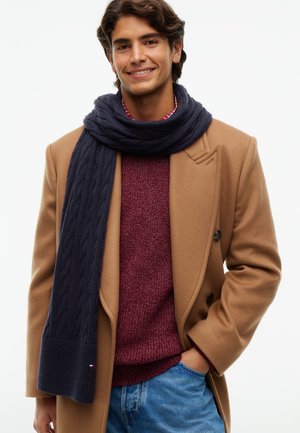 Tommy Hilfiger, LAMBSWOOL BLEND CABLE KNIT SCARF - Шал - blue