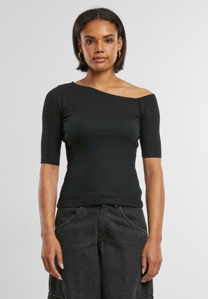 ASYMMETRIC - T-shirt med print - black