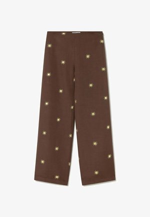 Brownie, PANTALÓN LARGO ESTAMPADO SOLES - Pantalon classique - marron