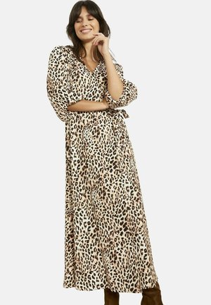 LONG LEOPARD-PRINT - Freizeitkleid - lt beige