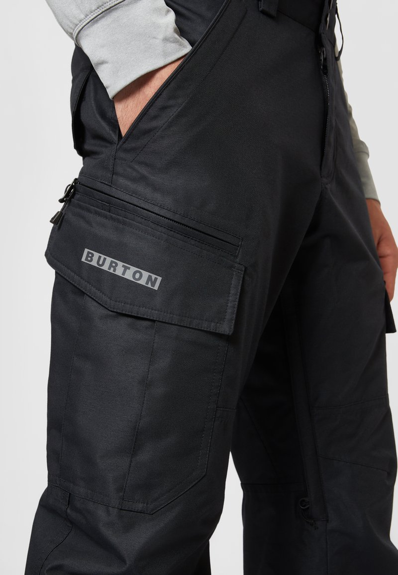 Burton Pantalon Cargo Snowboard Homme - Coupe Regular - Noir - Imperméable 10 000 Mm - Respirant