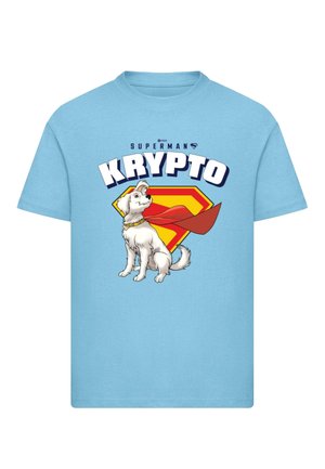 SUPERMAN CAPE FLOWING - Print T-shirt - balticblue