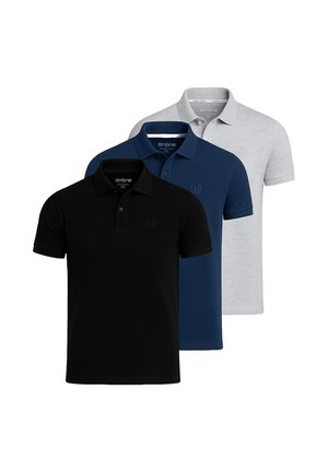 3 PACK - Poloshirt - black/navy/grey