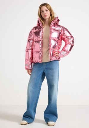 Lindex JACKET PUFFER OILEFFECT - Zimska jakna - dusty pink