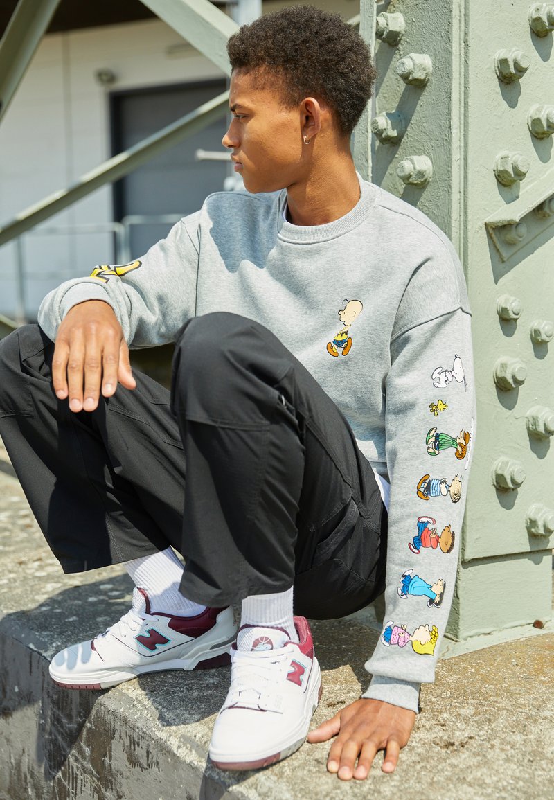 Converse PEANUTS CREW Sweatshirt vintage grey heather/grå Zalando.no