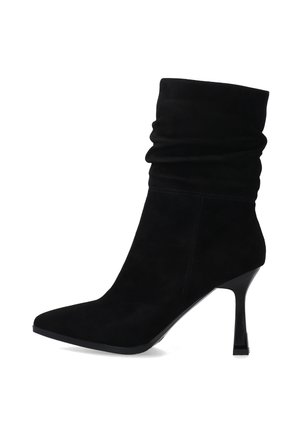 Enkellaarsjes met hoge hak - black