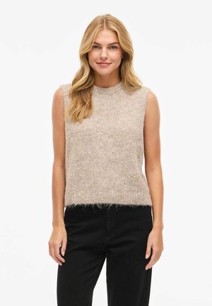 VIMARLEY RUNDHALS - Vest - natural melange