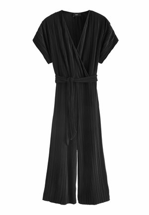 SHORT SLEEVE WIDE LEG PETITE - Buksedragter - black