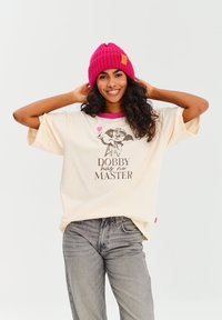 NAOKO Triko s potiskem - off-white